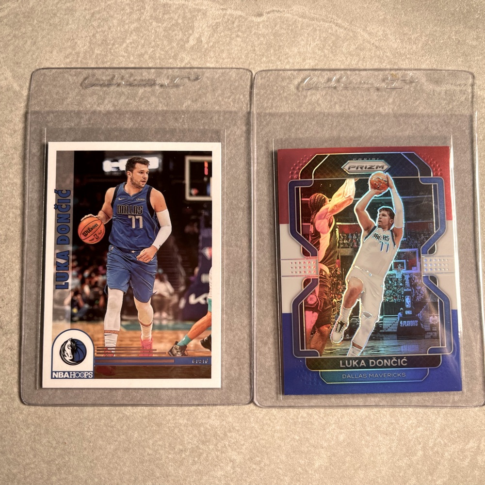 Luka Doncic Red White & Blue Prizm + NBA Hoops 22-23